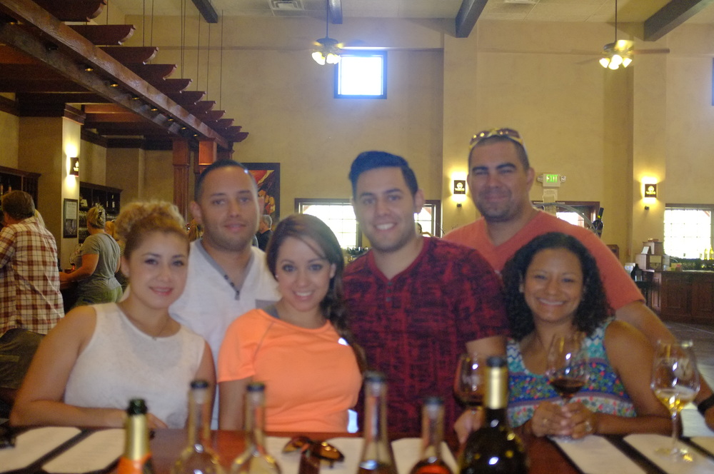   Forgive the blurry picture, our wine pourer maybe had a few herself behind the counter ;) J/K hubs had the camera set on manual focus- FAIL!&nbsp;  