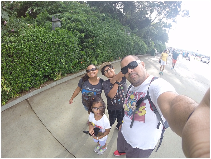    Family Selfie as we walked into the park! Let the fun begin!!&nbsp;   
