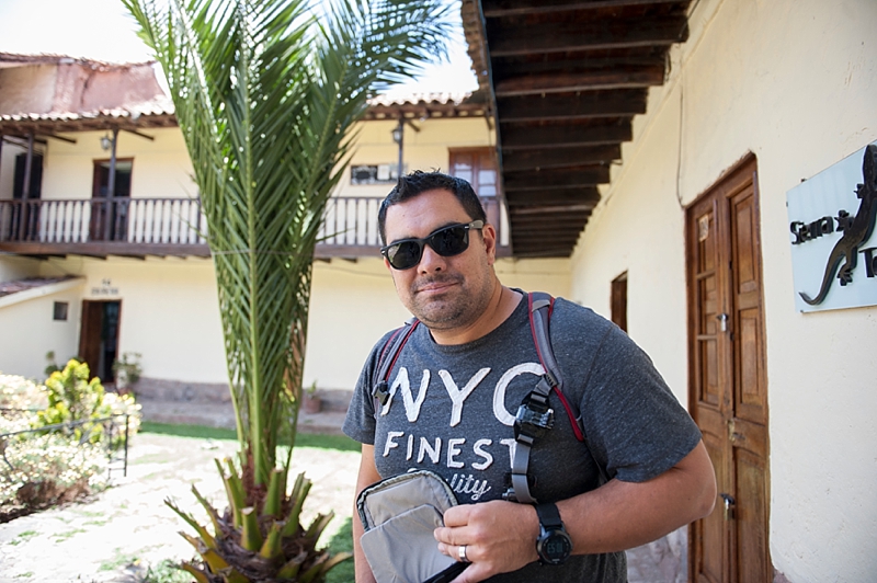  Here's the hubs at the entrance to our hotel when we arrived at Cusco.&nbsp;I loved the courtyard and we had the cutest room!&nbsp; 